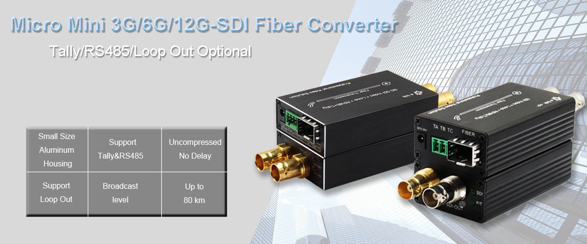 SDI al convertitore a fibra ottica