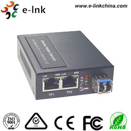 1 convertitore di media di Ethernet della fibra dell'interfaccia di SFP con l'alimentazione elettrica incorporata