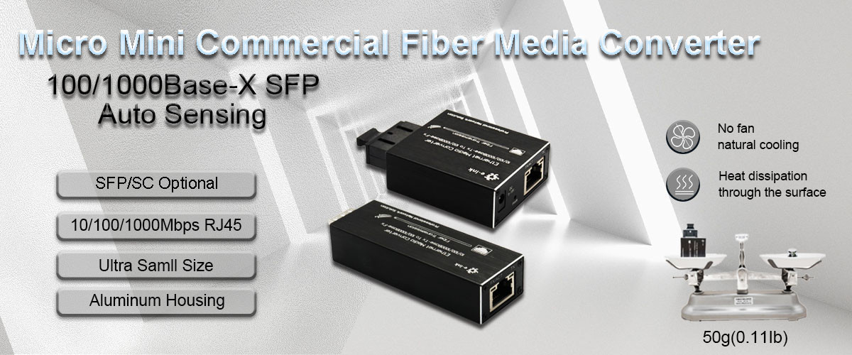 convertitore di media di Ethernet della fibra