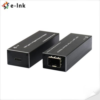 Micro Mini USB C To SFP Fiber Gigabit Ethernet Network Adapter 5W 9K Jumbo Frame FCC