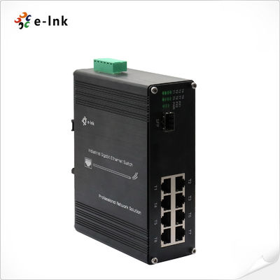 Hardened Ethernet Switch 8x10/100TX and 1x100FX Port DIN Rail Mount IP40