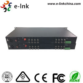 16CH AHD CVI TVI Over Fiber Converter , HD - AHD / HD - CVI / HD -TVI Optical Transceiver