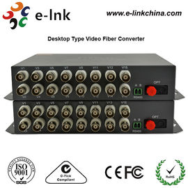 19" 1U Rackmount CCTV Fiber Optic Media Converter 2Channel Forward Audio RJ45 Connector