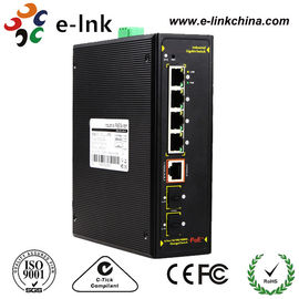 4 Port Industrial Gigabit Ethernet POE Switch Managed Hardened 4M Buffer Memory