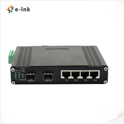 Industrial 4-port 10/100/1000T 802.3bt PoE + 2-port 100/1000X Ethernet Switch