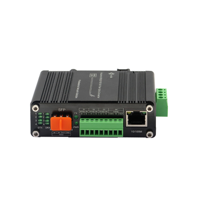 Industrial Media Converter SFP Support EN55022 Certified DIN Rail Mount