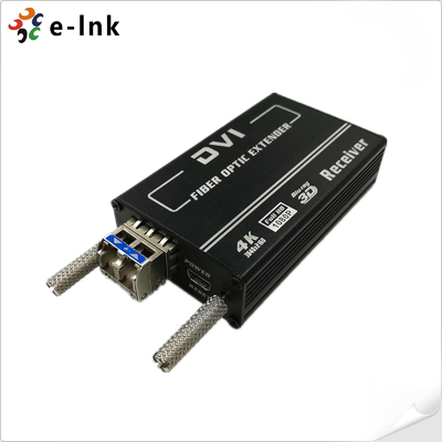 Mini 4K DVI Fiber Optic Extender Single Cable 3840x2160 30Hz Support
