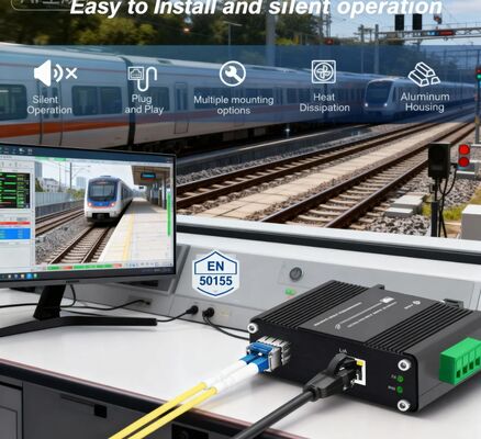 Industrial Ethernet Media Converter 10/100/1000Base-T to 100/1000Base-X SFP -40~75°C