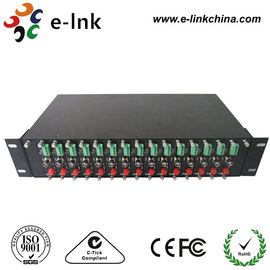 Telaio rack per convertitore video in fibra ottica CCTV 2U da 19" a 16 slot