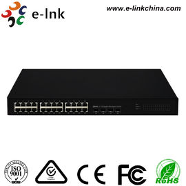 24 commutatori di Ethernet della fibra della gestione del porto L3, Ethernet hanno diretto il commutatore di rete
