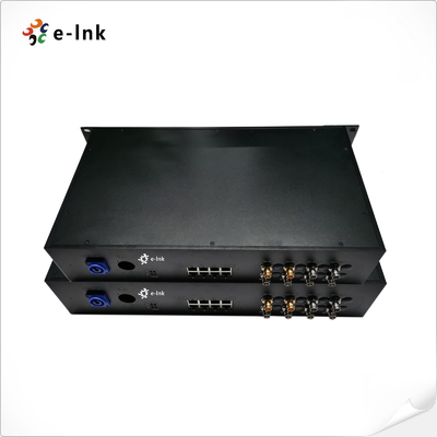 8Ch Gigabit PoE + 6Ch Forward 3G-SDI + 2Ch Backward 3G-SDI Fiber Optic Extender