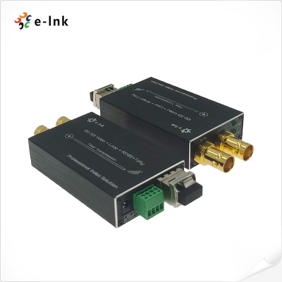 Convertitore in fibra ottica SDI 12G all'ingrosso con Tally RS485 e Loop Out SMF LC 20KM per HDTV