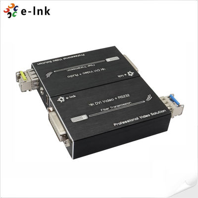 Mini Extender 4K DVI su Fibra Ottica con Trasmissione Segnale Audio Stereo Non Compresso