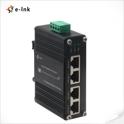 Iniettore PoE industriale con porte da 2 Gigabit e ingresso ampio da 12 a 48 VDC