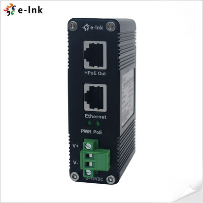 Iniettore PoE Gigabit Industriale 60W, IEEE 802.3af/at, Ingresso Ampio 12~48V DC