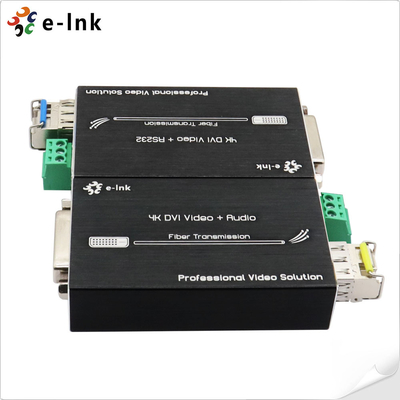 Mini 4K DVI Fiber Extender con RS232, fino a 80 km di distanza di trasmissione