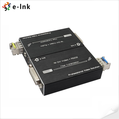 Mini Extender in Fibra Ottica DVI 4K con Audio, Portata fino a 80km